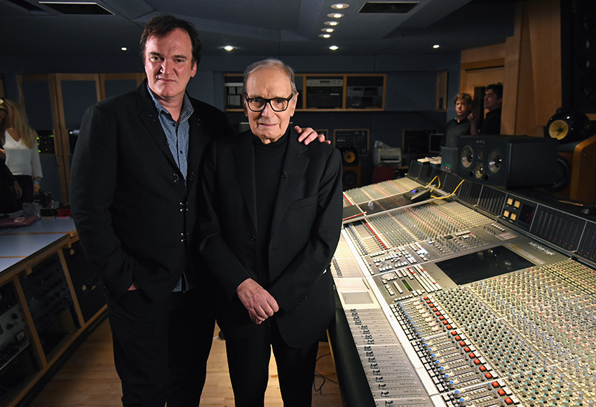 Ennio Morricone and Quentin Tarantino together at Abbey Road for the first  time to launch 'The Hateful Eight' soundtrack – Ennio Morricone